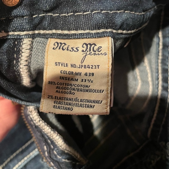 NWOT Miss Me Signature Straight Sequin Aztec Jeans - Picture 6 of 10